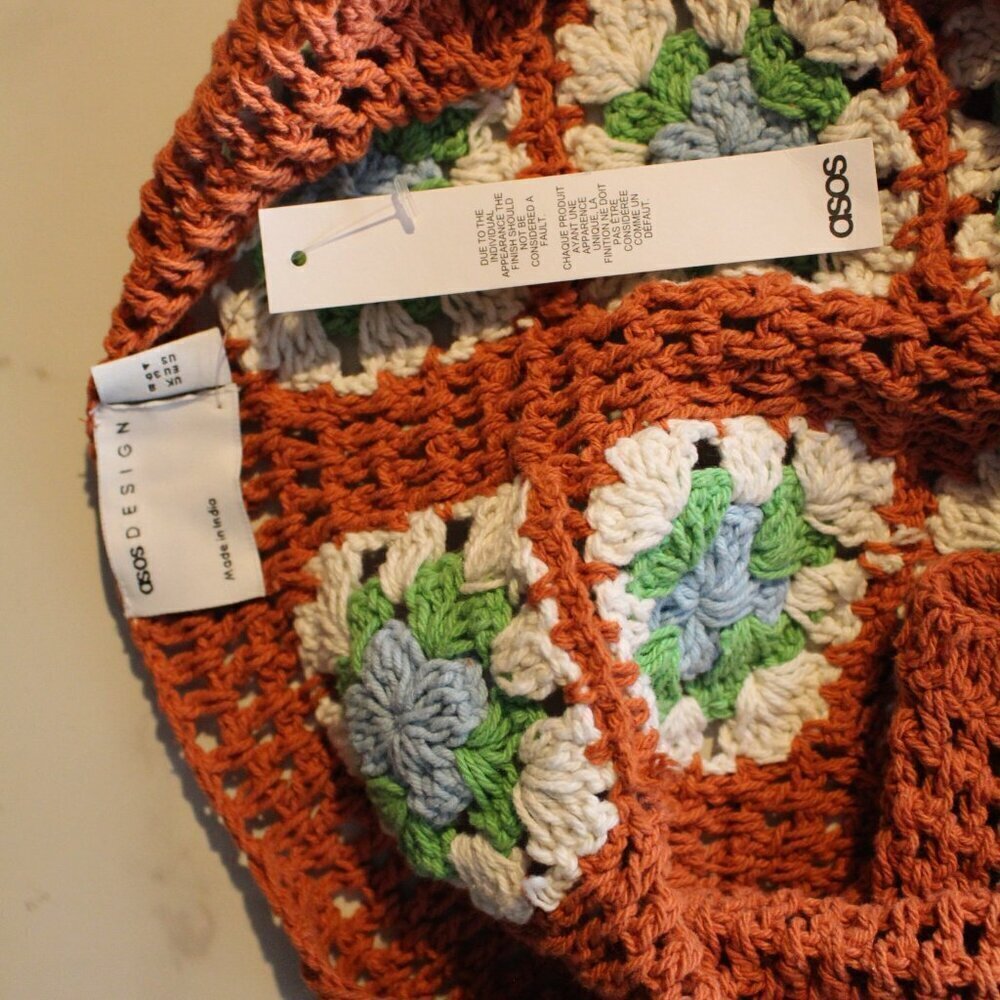 NWT ASOS Design Crochet lace up tank - Picture 9 of 11